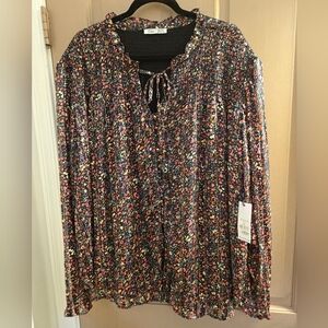 New Dex 3x floral print top